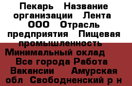 Пекарь › Название организации ­ Лента, ООО › Отрасль предприятия ­ Пищевая промышленность › Минимальный оклад ­ 1 - Все города Работа » Вакансии   . Амурская обл.,Свободненский р-н